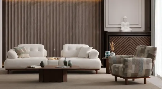 Product img 2, Lois Ahşap Ayaklı Koltuk Takımı